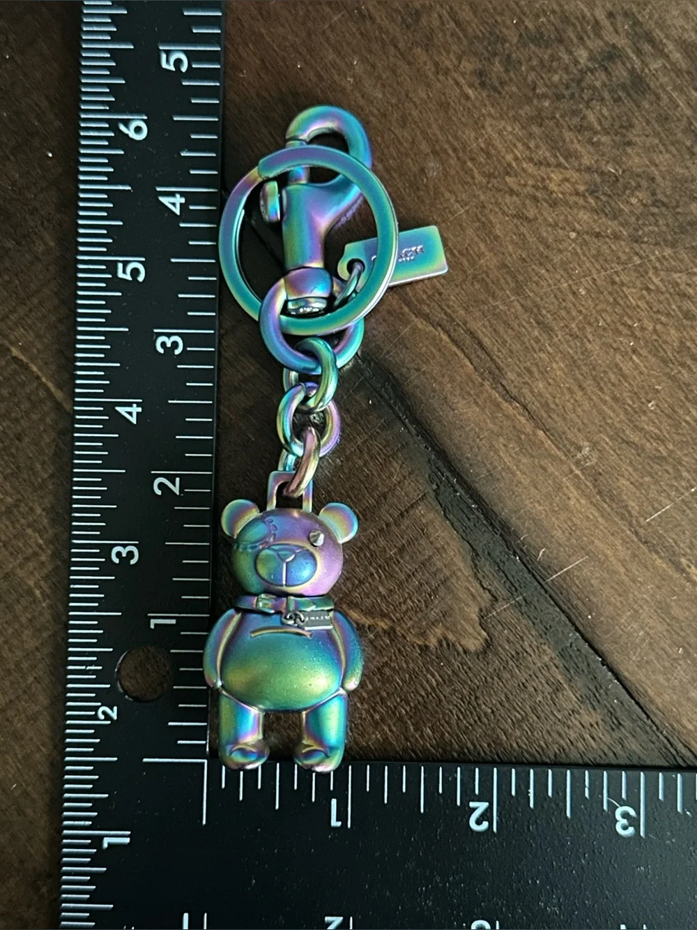 Coach Oil Slick 3D Bear Bag Charm
